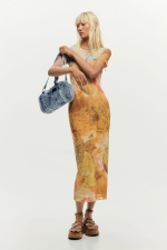 Geanta denim cu buzunare