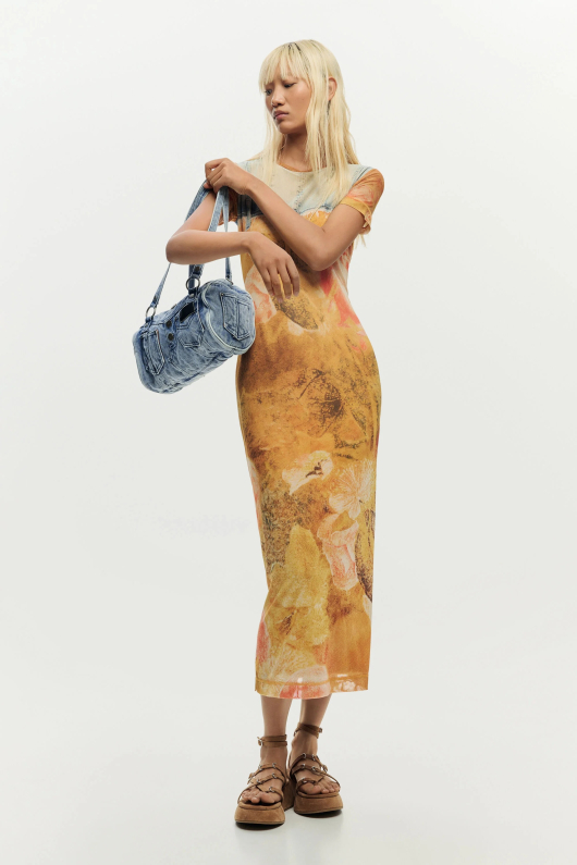 Geanta denim cu buzunare