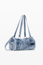 Geanta denim cu buzunare