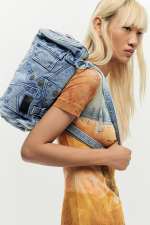 Geanta denim cu buzunare