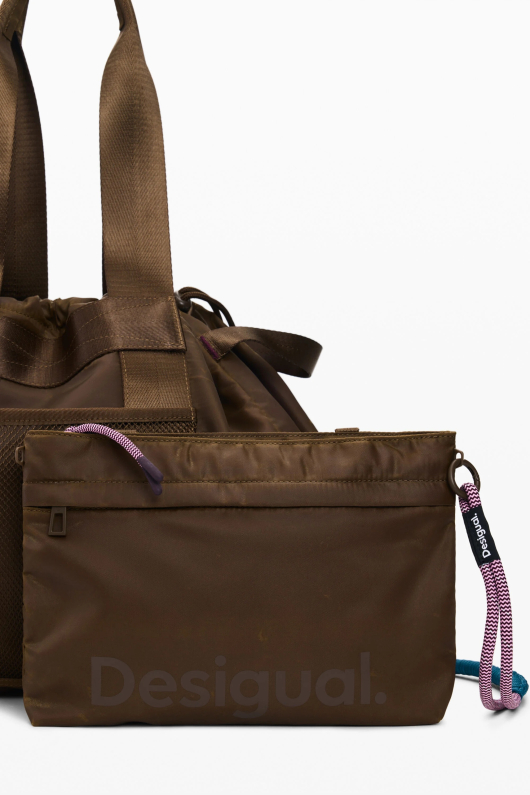 Geanta shopper mare din nailon ceruit