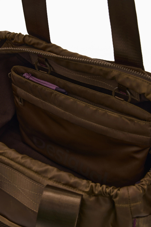 Geanta shopper mare din nailon ceruit