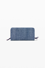 Portofel mediu din denim cu inima