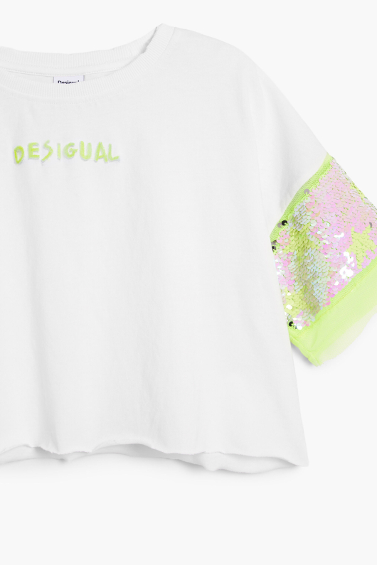 Tricou cu maneca scurta cu paiete