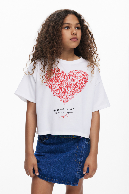 Tricou cu maneca scurta cu inima