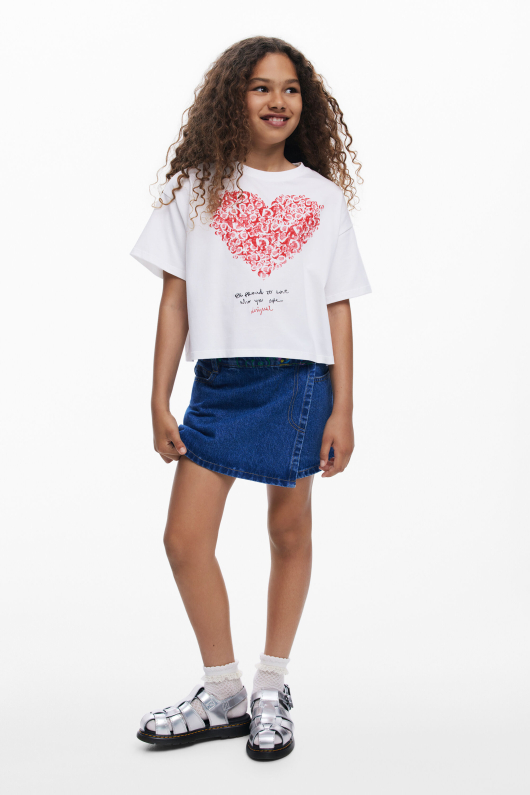 Tricou cu maneca scurta cu inima