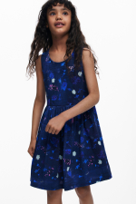 ROCHIE ALBASTRA CU FLORI