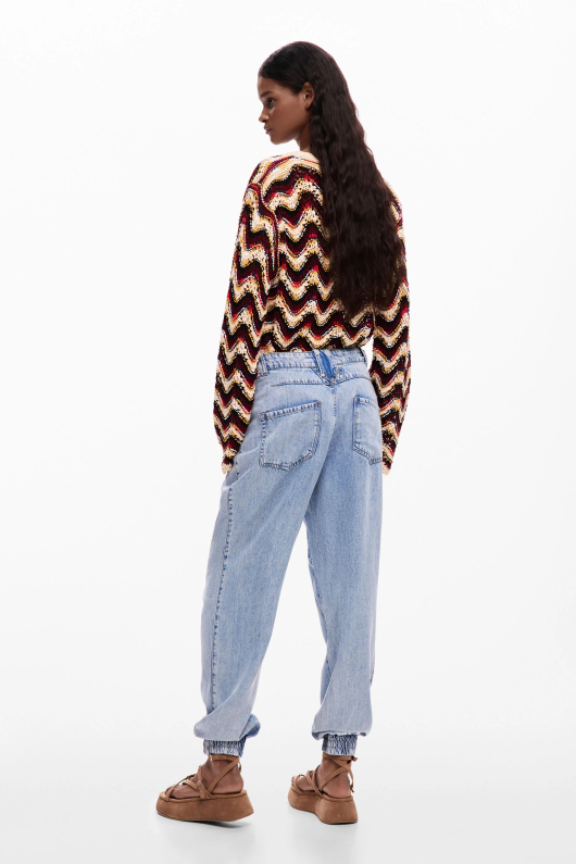 Pantaloni jogger din denim