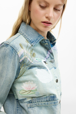 Geaca denim patch