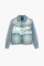 Geaca denim patch