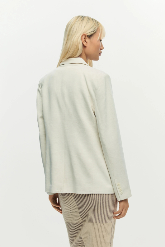 Sacou alb patchwork