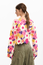 Pulover crosetat multicolor