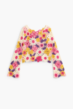 Pulover crosetat multicolor