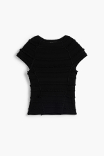 TRICOU NEGRU DIN TRICOT