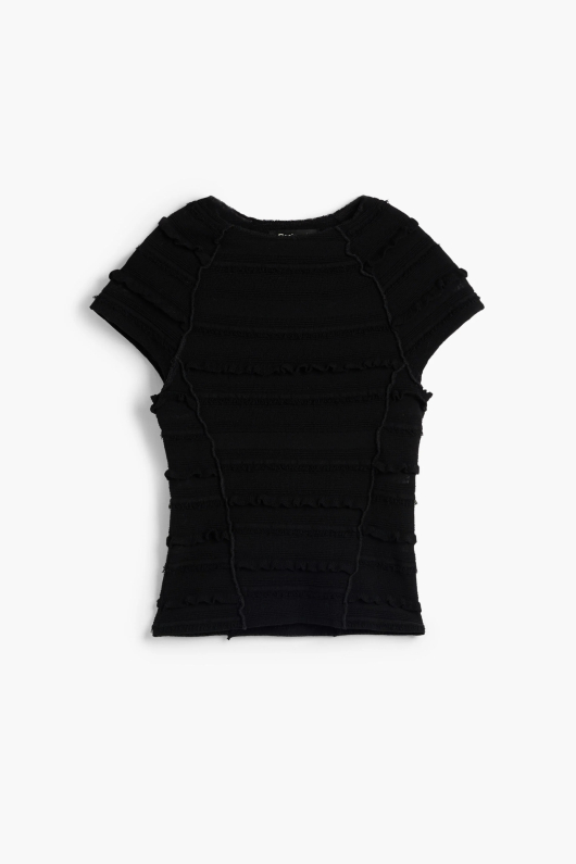 TRICOU NEGRU DIN TRICOT