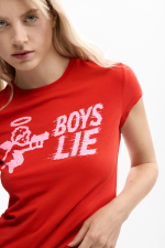 TRICOU ROSU CU PRINT
