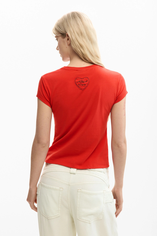 TRICOU ROSU CU PRINT