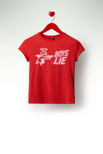 TRICOU ROSU CU PRINT