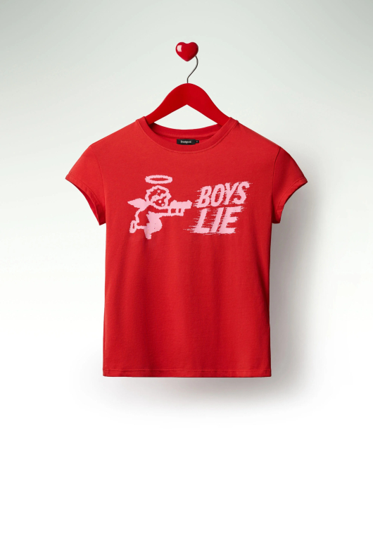 TRICOU ROSU CU PRINT