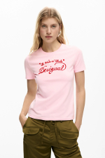 TRICOU ROZ CU PRINT