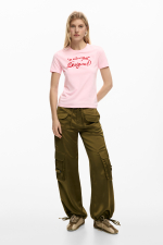 TRICOU ROZ CU PRINT