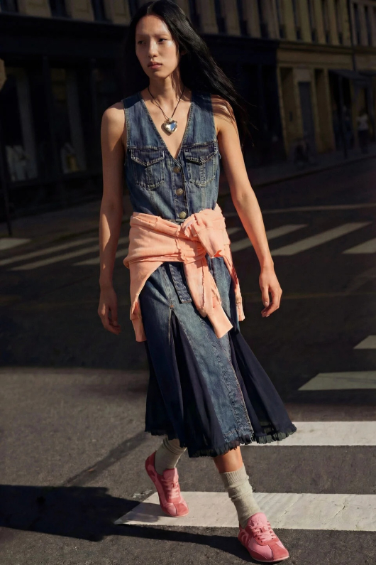 Rochie midi din denim