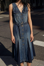 Rochie midi din denim