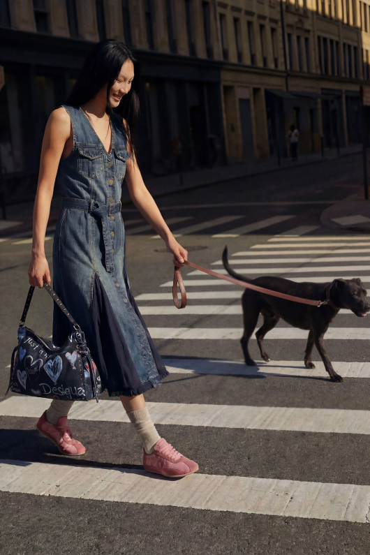 Rochie midi din denim