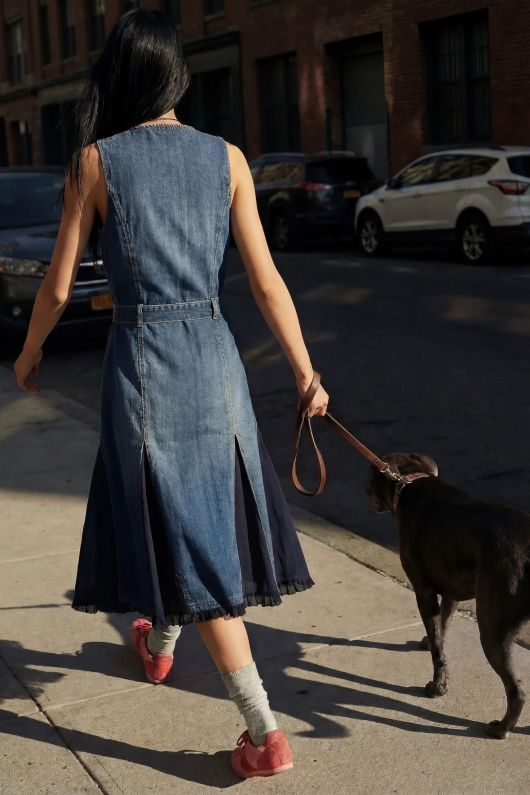 Rochie midi din denim