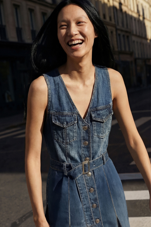 Rochie midi din denim