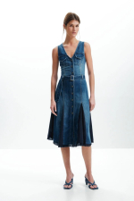 Rochie midi din denim