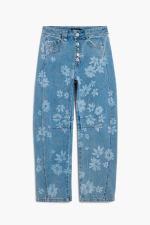 Pantaloni din denim cu flori
