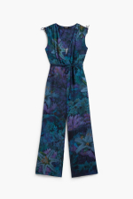 SALOPETA IN TONURI ALBASTRE CU PRINT FLORAL