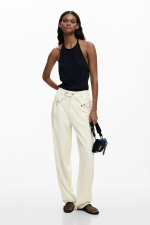 Pantaloni baggy cu nasturi