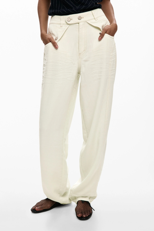 Pantaloni baggy cu nasturi