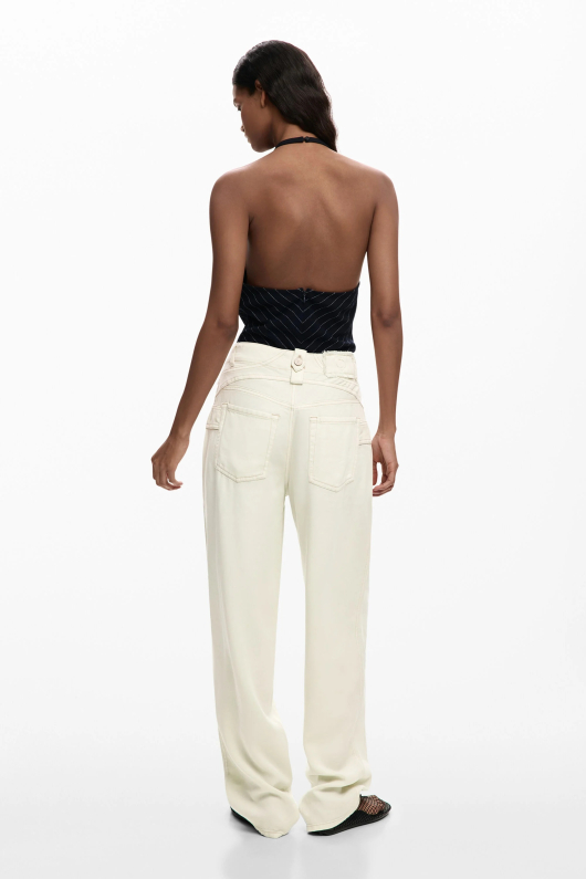 Pantaloni baggy cu nasturi