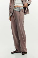 PANTALONI CU TALIE DE BLUG