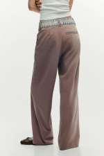 PANTALONI CU TALIE DE BLUG