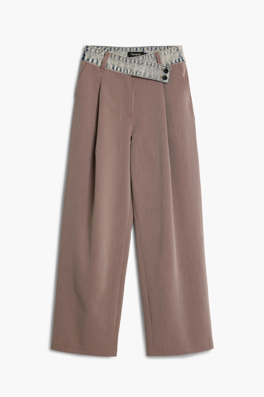 PANTALONI CU TALIE DE BLUG