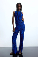 BLUZA ALBASTRA CU PRINT