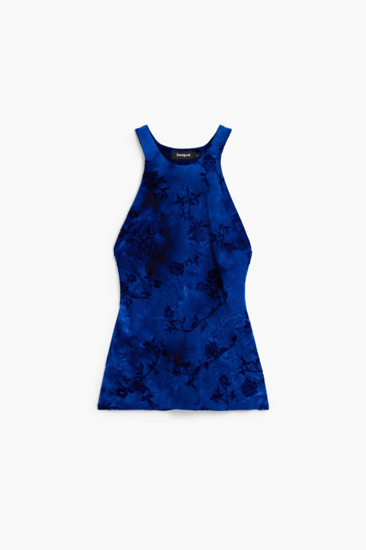 BLUZA ALBASTRA CU PRINT