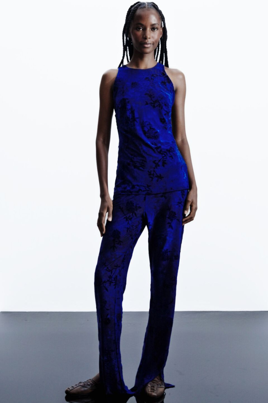 BLUZA ALBASTRA CU PRINT