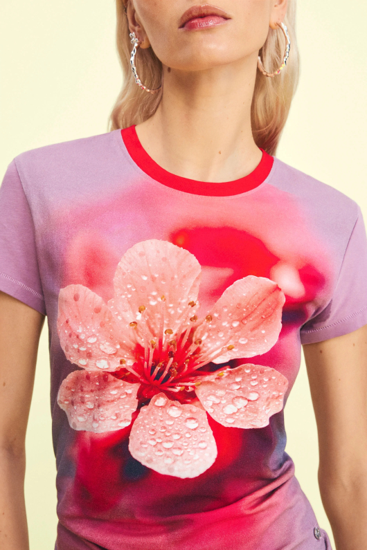 TRIOU CU PRINT FLOARE