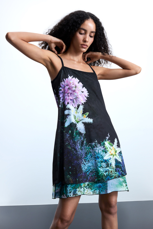 Rochie reversibila cu flori