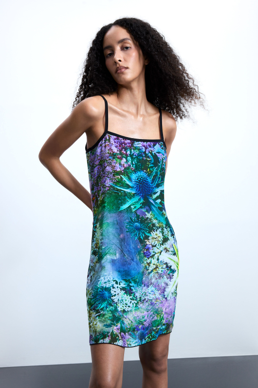 Rochie reversibila cu flori