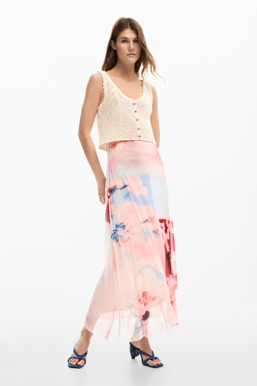 ROCHIE MIDI CU TOP CROSETAT