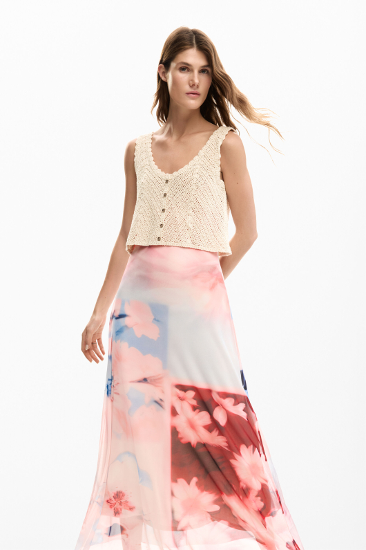 ROCHIE MIDI CU TOP CROSETAT