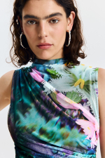 ROCHIE MINI DIN TULL CU IMPRIMEU FLORAL