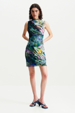 ROCHIE MINI DIN TULL CU IMPRIMEU FLORAL
