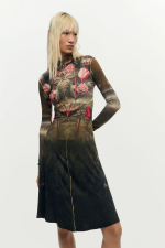 ROCHIE LUNGA CU PRINT FLORAL